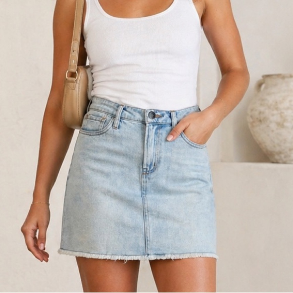 NWT Light Blue Denim Skirt